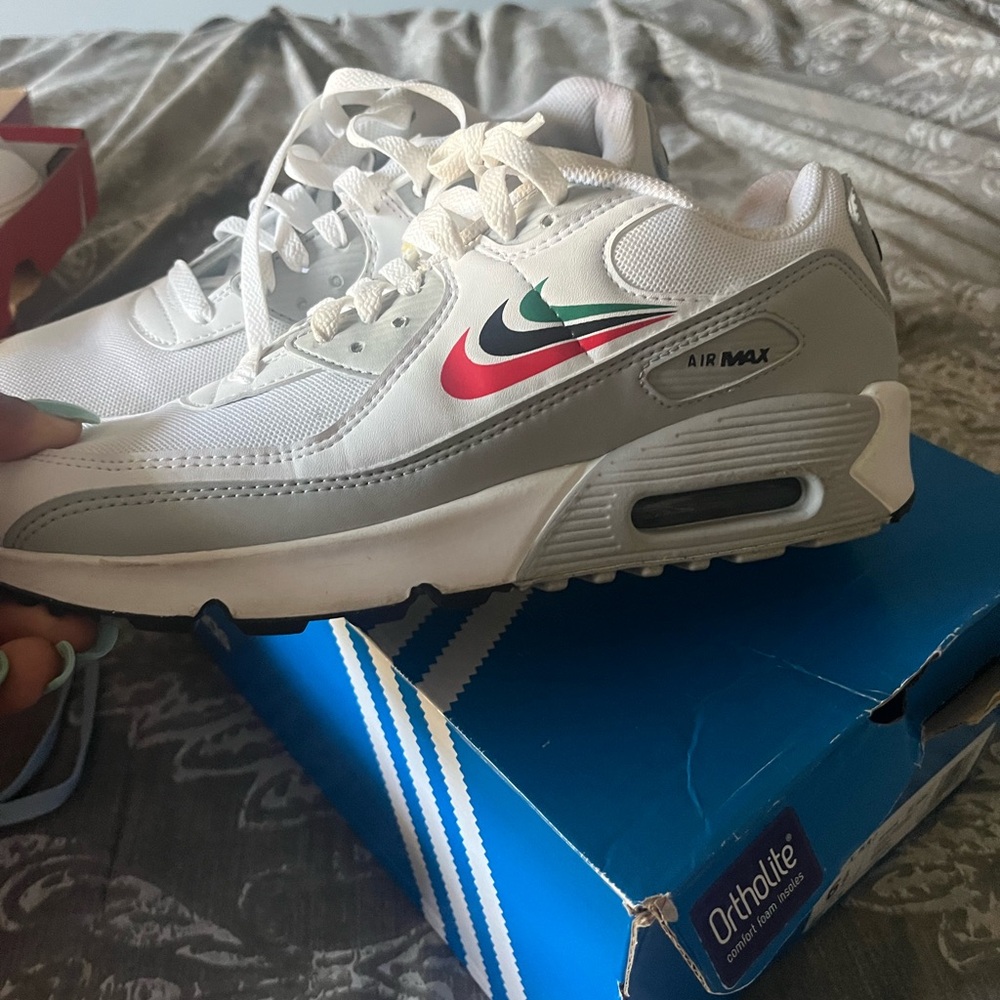Nike Air Max White and Gray Sneakers